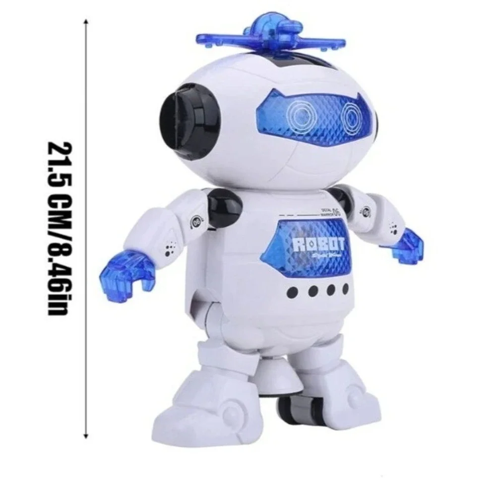 Robot Toys for Kids, 360° Body Dancing Robot Toy with LED Lights and Music, Smar